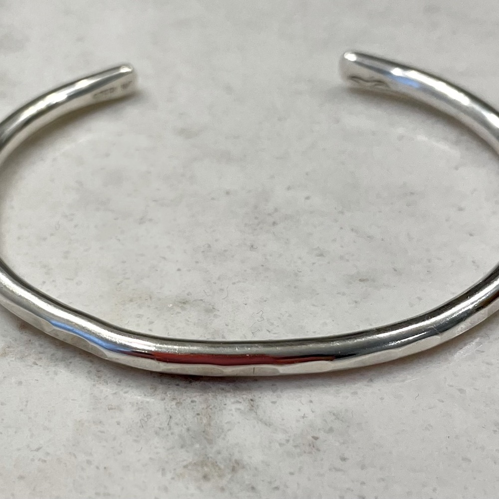 Sterling Silver Hammered Cuff Bracelet